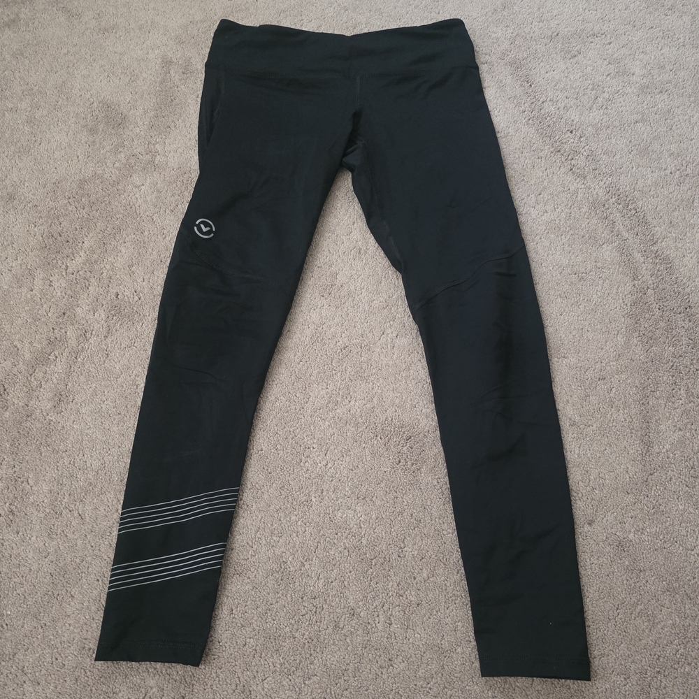 Virus Black Women's Leggings with Gray Accents